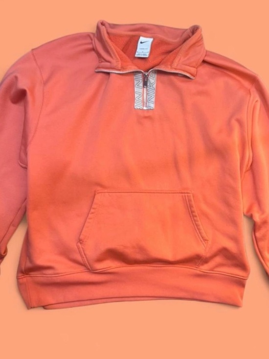 Nike Tops - Nike peach quarter zip sweatshirt
